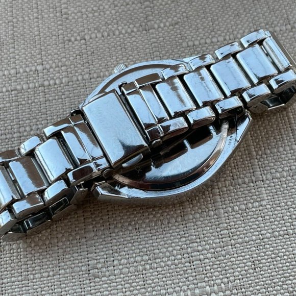 Disney Accutime Women Wristwatch Silver Tone Pink Face Quartz Watch - Picture 6 of 12